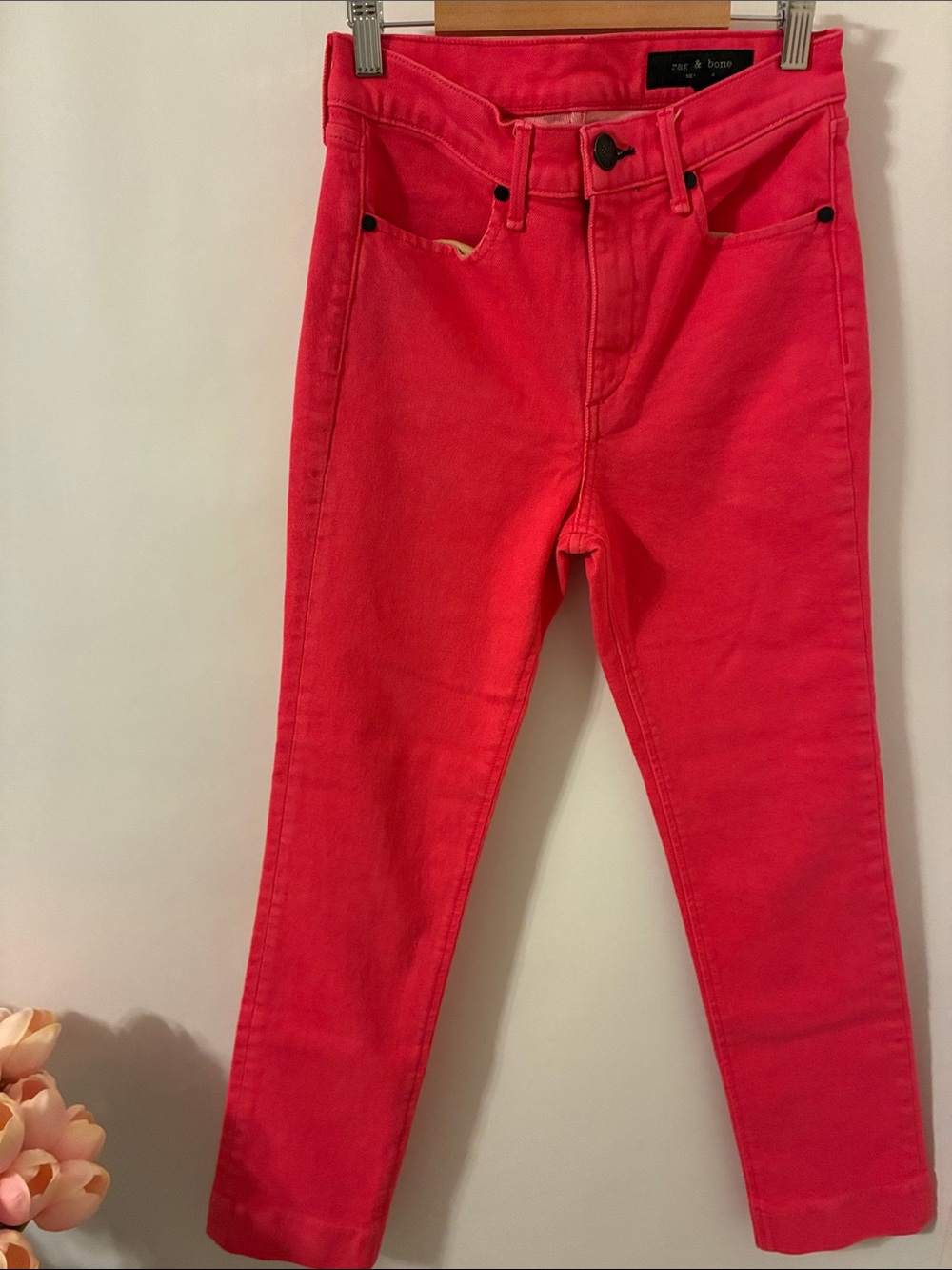 rag & bone Bright Pink Skinny Jeans
